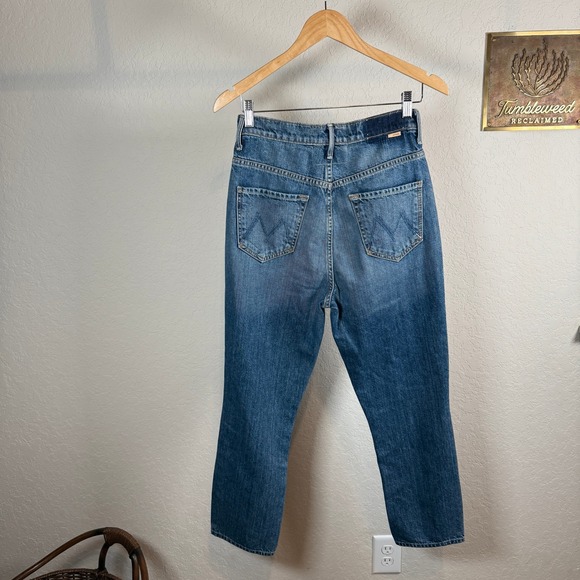 MOTHER The Dazzler Shift Crop Jeans Mid Wash Sin And Suffer Size 29 - Picture 9 of 13
